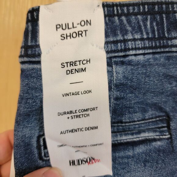 Hudson Kids Denim Pull-On Shorts Fringe Drawstring Pockets Elastic Waist sz 6 - Picture 4 of 4